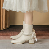 Fairy Bowknot Heel Boots