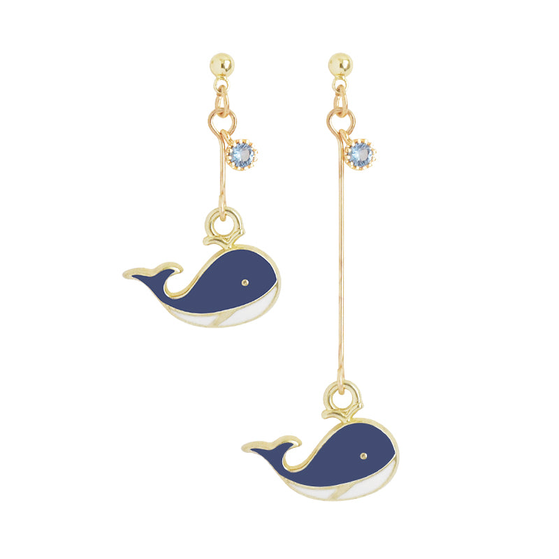 Whale In The Sea Earrings