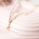 Asymmetric Floral Diamond Necklace