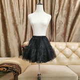 Above Knee Multilayer Petticoat Gothic Voile Lolita Skirt