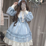 Bear Lace Sweet Lolita OP Dress