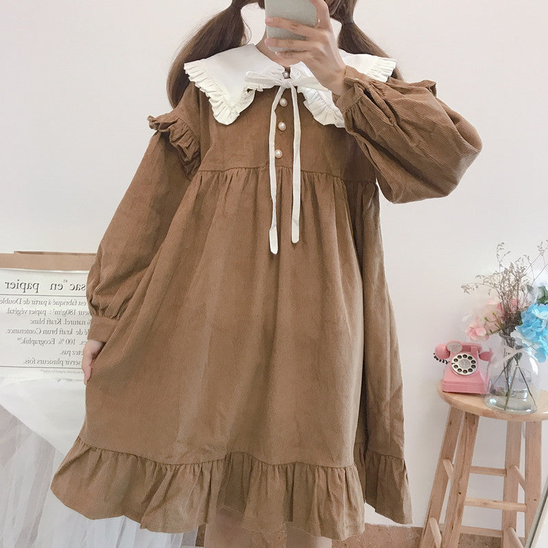 Brown Kawaii Casual Lolita Dress