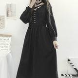 Long Sleeve Cutout Design Maxi Dress