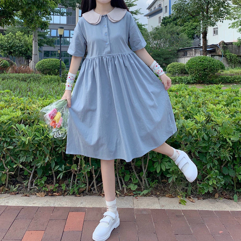 Round Collar Doll Style Midi Lolita Dress