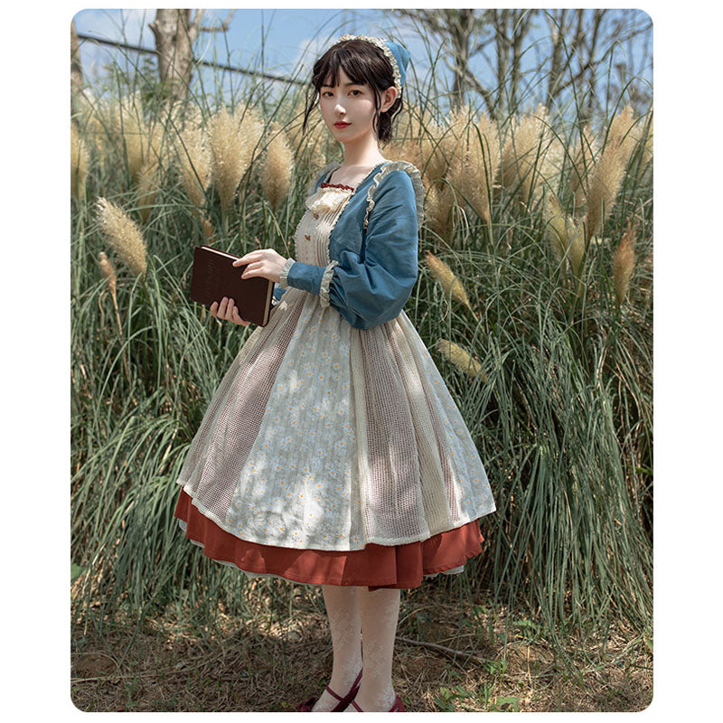 Pocahontas Contrast Stitching Country Style Lolita Dress