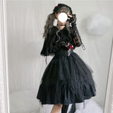 Gothic Vest Flounce Lolita JSK Dress (Corset Included)