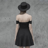 Hollow Shoulder Crisscross in Front Mini Dress
