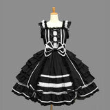 Black Victorian Layered Gothic Lolita Dress