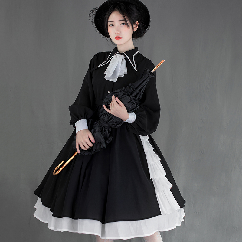 Classic Collar Long Sleeve Lolita Dress