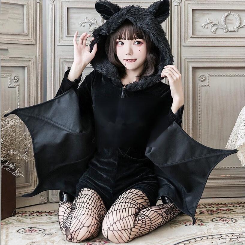 Halloween Black Vampire Bat Lolita Cosplay Costume