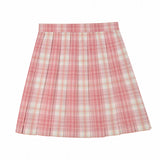 PEACH PRINCESS PINK Plaid Skirt