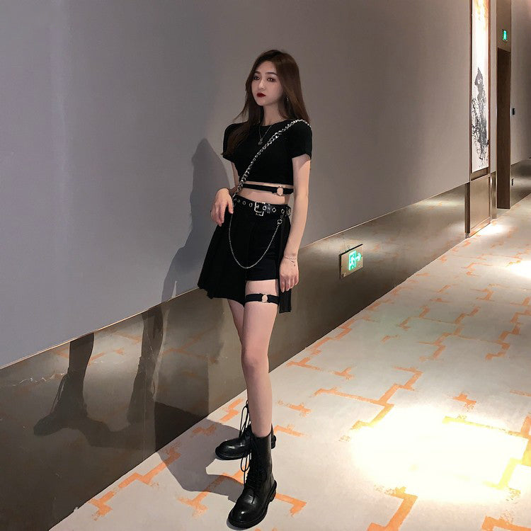 K-POP STAR Crop Top & Skirt Outfit