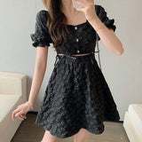 Square Neck Hollow Out Dress