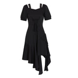 Black Irregular Dress