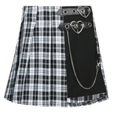 Black White Patchwork Skirt