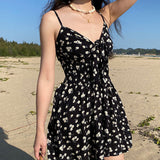Daisy In Black Mini Dress