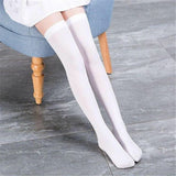 Elasticity Anti-hook Plain Color Stockings