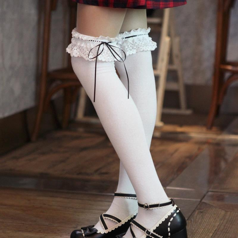 Lovely Black Lace Lolita Stockings