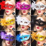 Halloween Christmas Colorful Prom Half Face Mask