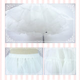 Above Knee Multilayer Petticoat White Voile Lolita Skirt