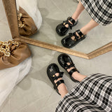 Round-toe Cute Button Bowknot Sweet Lolita Shoes