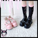 Kawaii Bowknot Dark Goth Punk Lolita Shoes