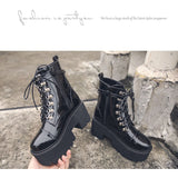Punk Metal Chains Ankle Boots
