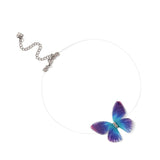 Purple Blue Stylish Butterfly Choker Necklace
