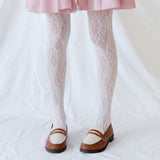 White Lace Mesh Tights Hollow Out Pantyhose