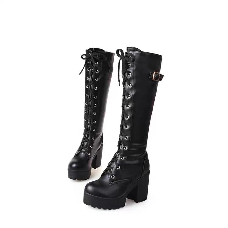 BETTY Lace up High Heels Boots