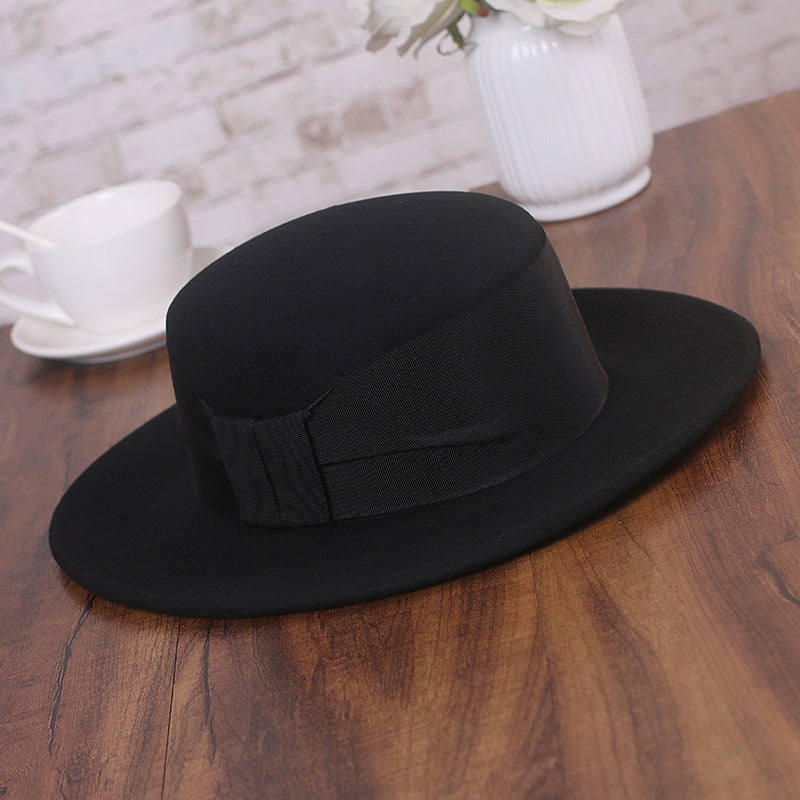 French Style Black Jazz Hat