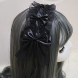Beaded Lace Style Black White Gothic Lolita Headband