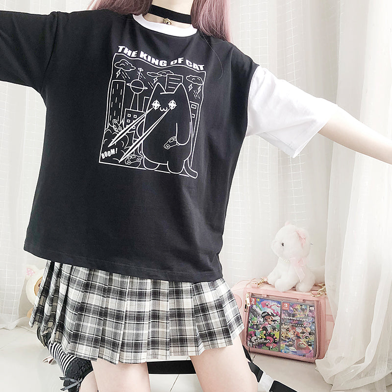 The King Of Cat Patchwork Shirt