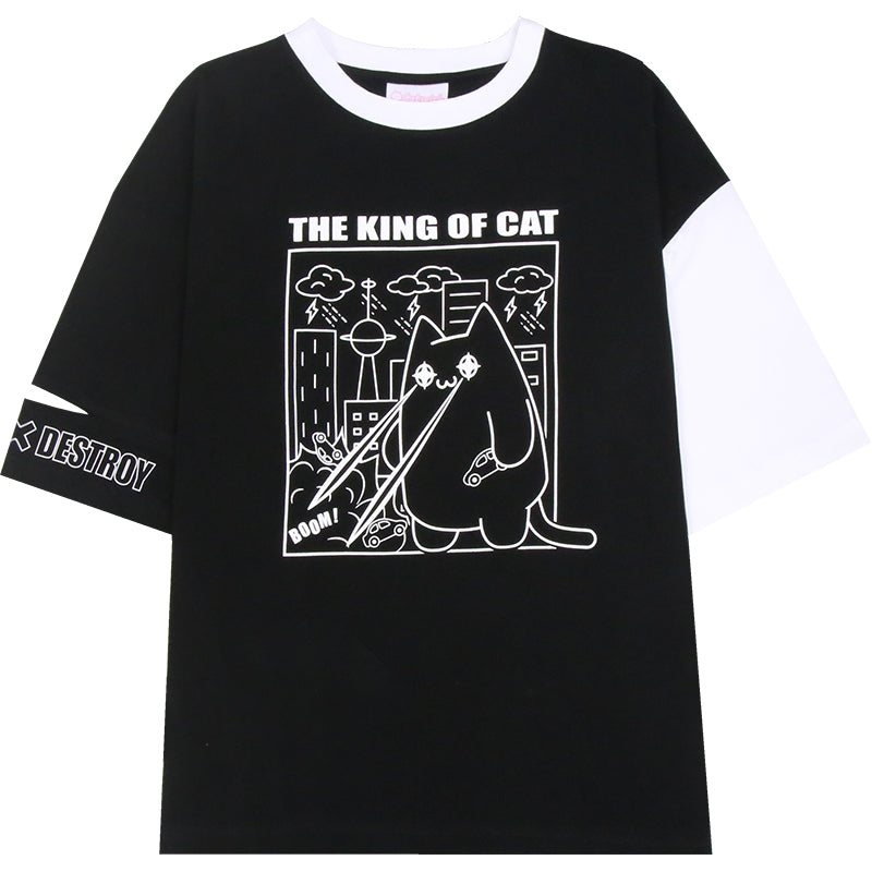 The King Of Cat Patchwork Shirt