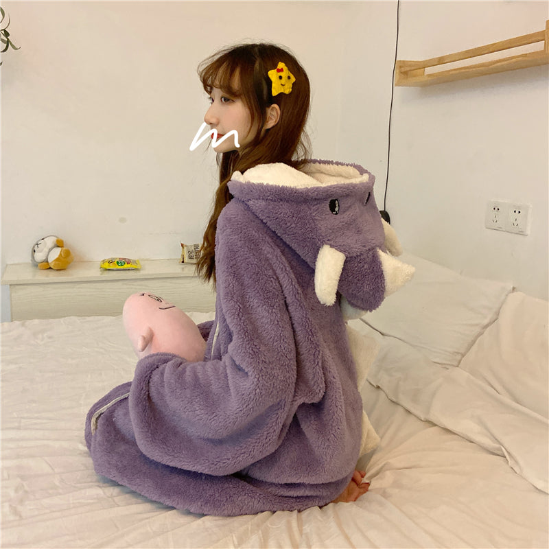 Little Dinosaur Fluffy Sleepwear
