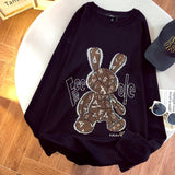 Brown Sequins Bunny Shirts